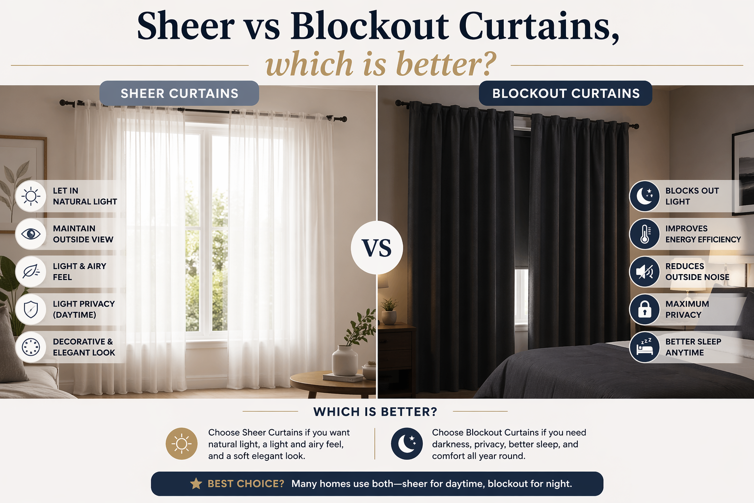 Sheer vs Blockout: Choosing the Right Curtain